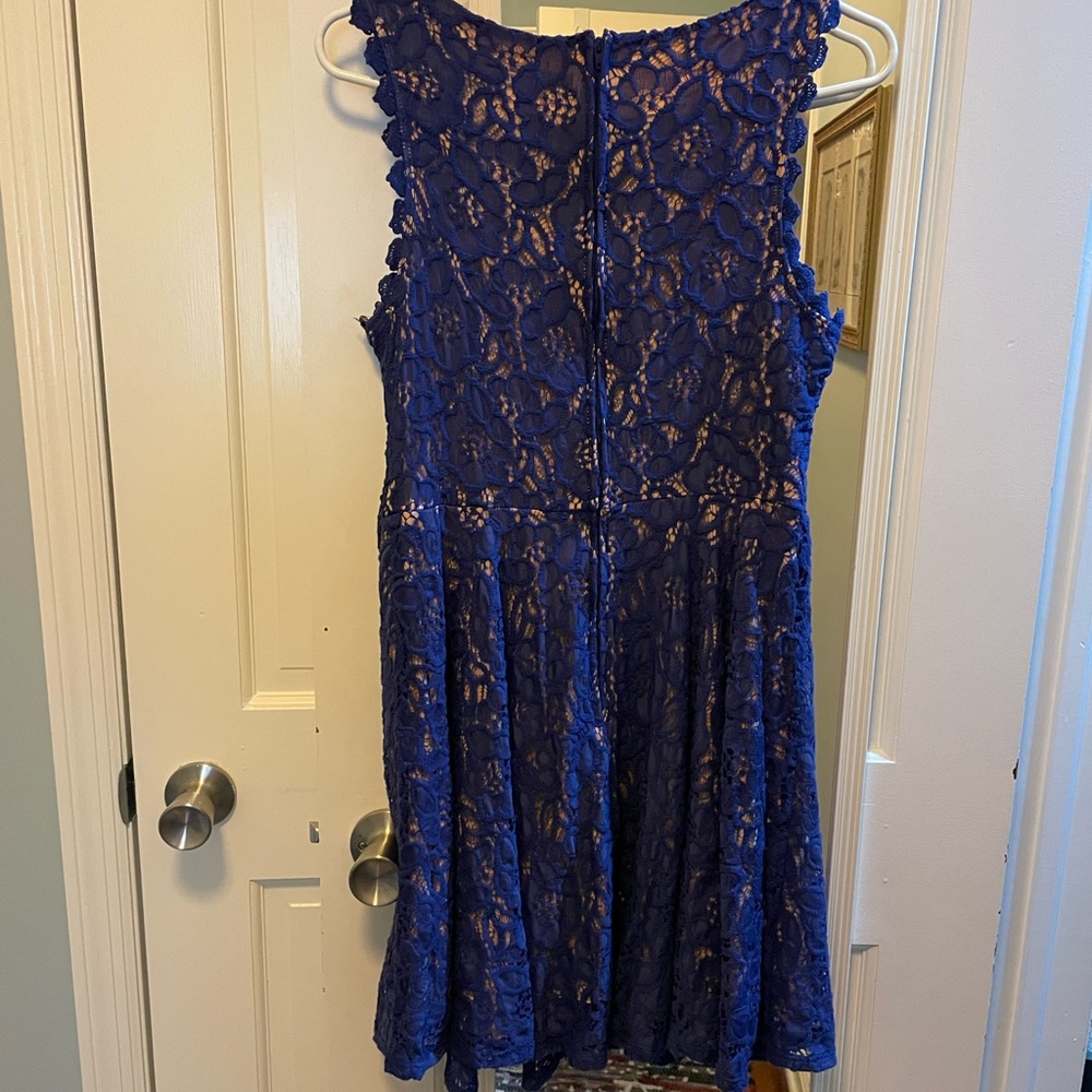 Blue lace dress